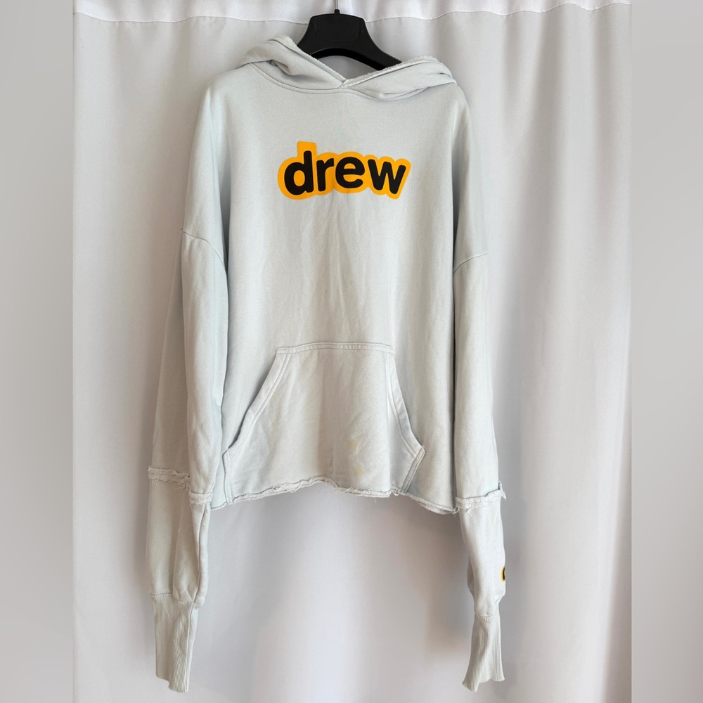 Authentic Drew House Secret Deconstructed Hoodie - Baby Blue - XS